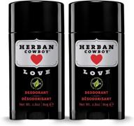 💚 herban cowboy love for her deodorant - pack of 2: natural, vegan, and long-lasting logo