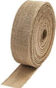 img 4 attached to iPEGTOP Burlap Ribbon Roll, 30 Yards, 2.5 Inches Wide, Natural Jute Fabric Craft Christmas Ribbon for DIY Vintage Wedding, Event, Party, Photos, Crafts, Gifts, Home Decoration
