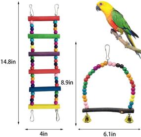 img 1 attached to 🐦 Deloky 15 Packs of Bird Parrot Swing Chewing Toys: Ideal Cage Accessories for Small Parakeets, Cockatiels, Conures, Finches, Budgie, Macaws, Parrots, Love Birds