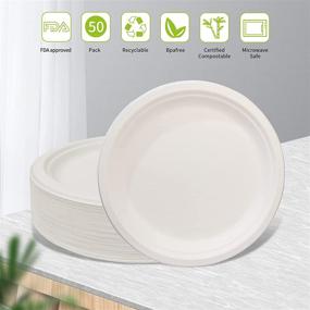 img 3 attached to Saint Wei Fei Biodegradable Plate – 100% Natural Eco-Friendly Tableware