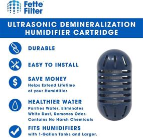 img 2 attached to 💦 Fette Filter - Pack of 10 Ultrasonic Demineralization Humidifier Replacement Cartridges: Filters Mineral Deposits, Purifies Water