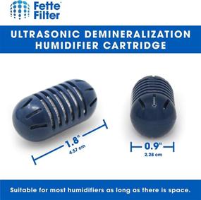 img 1 attached to 💦 Fette Filter - Pack of 10 Ultrasonic Demineralization Humidifier Replacement Cartridges: Filters Mineral Deposits, Purifies Water