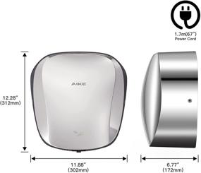 img 1 attached to 🔧 AIKE AK2903 Commercial Hand Dryer - Heavy Duty with Hepa Filter, Polished Stainless Steel, UL Approved