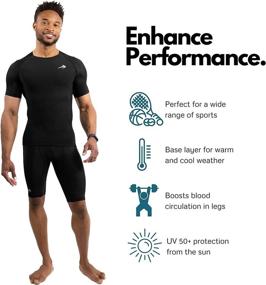 img 2 attached to 🩳 CompressionZ Men's Performance Compression Shorts - Sports Short Series