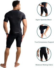 img 1 attached to 🩳 CompressionZ Men's Performance Compression Shorts - Sports Short Series