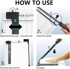 img 2 attached to 📐 Ручной бумажный триммер Hamonr Heavy Duty формата A4 белого цвета - режущий станок для резки бумаги и фотографий размером 12 дюймов.