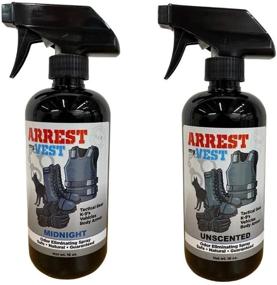 img 4 attached to 🌫️ Arrest My Vest: Odor Eliminating Spray for Body Armor, K-9's & Vehicles - 2 x 16 oz Bottles, Midnight Fragrance & Unscented. Safe for All Body Armor, Fabrics, Upholstery & Leather.