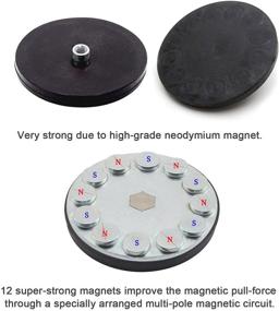 img 3 attached to LEMIL 2 Sets Neodymium Magnet Base With Rubber Coating And Female Threaded