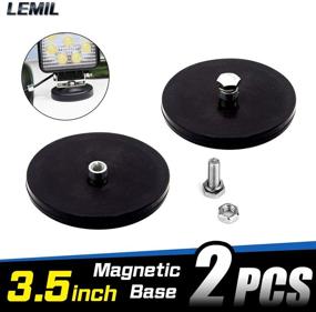 img 2 attached to LEMIL 2 Sets Neodymium Magnet Base With Rubber Coating And Female Threaded