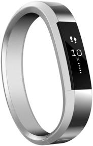 img 1 attached to 💪 Браслет из металла Fitbit Alta - серебряный, малый: стильный аксессуар для улучшенного отслеживания фитнеса.