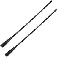 📡 dual band sma male 144/430mhz flexible whip handheld antenna soft – ideal for yaesu vertax vx-3r vx-5r, puxing, wouxun walkie talkie (2pcs) logo