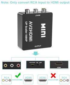 img 3 attached to 🔌 KLKE RCA to HDMI Converter 1080P Mini CVBS to HDMI Composite Video Audio Converter AV to HDMI Adapter for NTSC PC Laptop Xbox PS4 PS3 TV STB VHS VCR Camera DVD