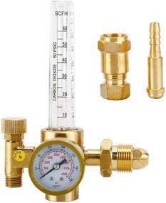 img 4 attached to 🔧 HighFree Argon Flow Regulator for Welding CGA580 Miller Lincoln MIG TIG, CO2 Flowmeter 10-60 CFH, Accurate 0-4000 Psi Pressure Gauge for Welder Tank