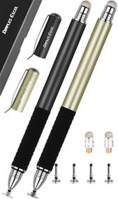img 4 attached to Stylus Pens For Touch Screens Stylus For IPad Stylus Pen For Tablet (Jet Black+Luxury Gold)