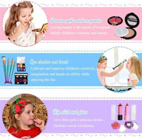 img 2 attached to 💄 Sendida Kids Makeup Toy Girls - Safe and Fun Pretend Play Kit for Little Beauties