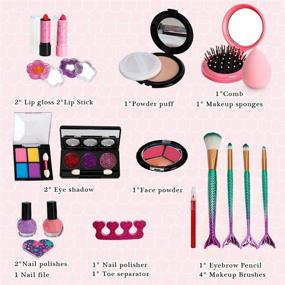 img 3 attached to 💄 Sendida Kids Makeup Toy Girls - Safe and Fun Pretend Play Kit for Little Beauties