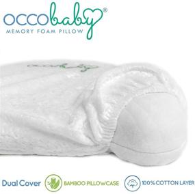 img 3 attached to 👶 OCCObaby Baby Head Shaping Memory Foam Pillow with Cotton Cover and Bamboo Pillowcase for Rounder Baby Head, Preventing Flat Head Syndrome in Infants