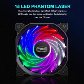 img 2 attached to 5 Pack CP3 120mm Computer Fan with 3-Pin Connector: Fixed Color, Low Noise, LED Case Fan | High Performance Hydraulic Bearing PC Case Fan for Gaming PC Case