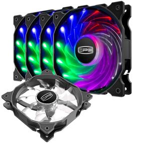 img 4 attached to 5 Pack CP3 120mm Computer Fan with 3-Pin Connector: Fixed Color, Low Noise, LED Case Fan | High Performance Hydraulic Bearing PC Case Fan for Gaming PC Case