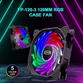 img 3 attached to 5 Pack CP3 120mm Computer Fan with 3-Pin Connector: Fixed Color, Low Noise, LED Case Fan | High Performance Hydraulic Bearing PC Case Fan for Gaming PC Case