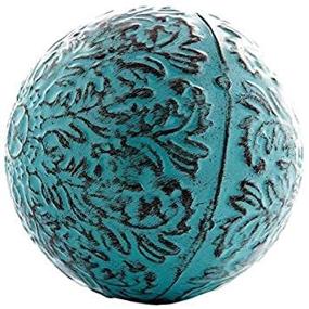 img 2 attached to 🔵 Blue Metal Decorative Sphere for Enhanced Home Décor