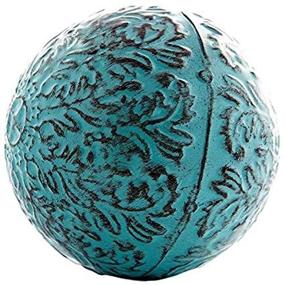 img 3 attached to 🔵 Blue Metal Decorative Sphere for Enhanced Home Décor