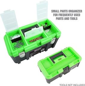 img 1 attached to OEMTOOLS 22161 Tool Box Set - Removable Tool Trays, 19” & 12.5” Sizes, Portable Tool Box Organizers with Storage Box Handle