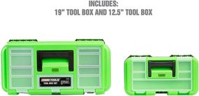 img 2 attached to OEMTOOLS 22161 Tool Box Set - Removable Tool Trays, 19” & 12.5” Sizes, Portable Tool Box Organizers with Storage Box Handle