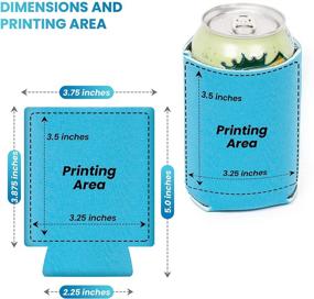 img 3 attached to 🍻 12 Пачка Рукавов Кулеров для Пустых Банок Пива QualityPerfection – 12 унций Сублимационная Термотрансферная Пена (Фиолетовый, Бирюзовый, Лаймовый, Жёлтый, Оранжевый, Красный) – Идеально для самостоятельного приготовления, вечеринок, свадеб и мероприятий