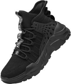 img 4 attached to Men's High Top Athletic Walking Shoes - Stylish Fashion Sneakers