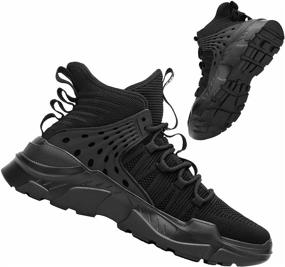 img 3 attached to Men's High Top Athletic Walking Shoes - Stylish Fashion Sneakers