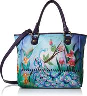 👜 women's handbags & wallets: anna anuschka painted leather in midnight logo