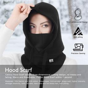 img 3 attached to Sporty Winter Hat with Balaclava Neck Warmer - Stylish Street Fashion for Skiing