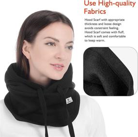 img 2 attached to Sporty Winter Hat with Balaclava Neck Warmer - Stylish Street Fashion for Skiing