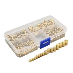 img 4 attached to 🔩 AJOYIB Brass Threaded Insert Nuts - 300Pcs M2 M3 M4 M5 Female Thread Knurled Nut Inserts for 3D Printing Project