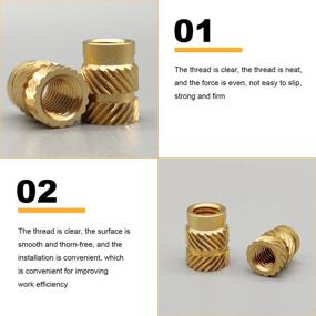 img 2 attached to 🔩 AJOYIB Brass Threaded Insert Nuts - 300Pcs M2 M3 M4 M5 Female Thread Knurled Nut Inserts for 3D Printing Project