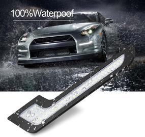 img 2 attached to LEADTOPS Daytime Running Lights LED White Light Strips, L-Shape Design, 72 SMD with Glass Lens, Back Sticker, 12V DRL, 6W DIY LED Lamp, 100% Waterproof - 2 Pack, 1 Year Warranty