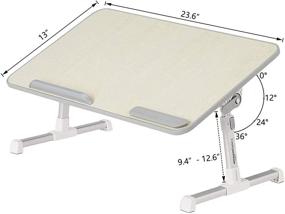 img 1 attached to 📚 Amazon Basics Adjustable Laptop Tray Table - Spacious Lap Desk for 17-Inch Laptops