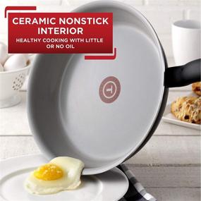 img 3 attached to Набор посуды T-fal G917SE64 Initiatives Ceramic Nonstick, безопасный для посудомоечной машины, 14 предметов, черный - без токсинов