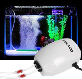 img 4 attached to 🐠 PULACO Ultra Quiet Aquarium Air Pump with Dual Outlet and Accessories for Tanks Up to 100 Gallons