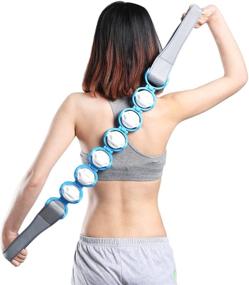 img 4 attached to Nawati Body Massage Roller Rope - Portable Handheld Self Massager for Relaxation and Pain Relief - Blue