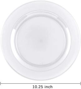 img 2 attached to BUCLA 100-Pack Clear Plastic Plates - 10.25 inch Disposable Dinner Plates - Premium Wedding & Party Supplies