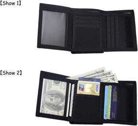 img 2 attached to JEMINAL Canvas Trifold Wallets Window Men's Accessories and Wallets, Card Cases & Money Organizers