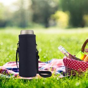 img 1 attached to 🥤 AUPET Insulated Neoprene Water Bottle Carrier Bag with Adjustable Shoulder Strap - Ideal for Stainless Steel, Plastic Bottles, Sport and Energy Drinks - 500ML Capacity