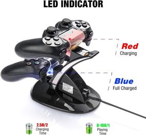 img 1 attached to PS4 Controller Charger Docking Station Stand with Dual USB Fast Charging and LED Indicator - Black