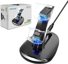 img 4 attached to PS4 Controller Charger Docking Station Stand with Dual USB Fast Charging and LED Indicator - Black