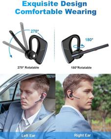 img 1 attached to 🎧 Беспроводная гарнитура Link Dream Bluetooth: гарнитура с шумоподавлением для iPhone и Android - 24 часа разговорного времени, 1440 часов в режиме ожидания - идеально подходит для водителей грузовиков.