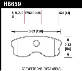 img 3 attached to Тормозной корвет Hawk Performance HB659F 570