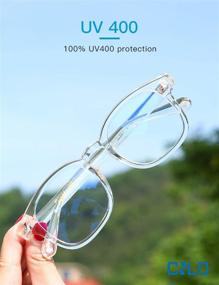 img 1 attached to CNLO Crystal Blue Light Blocking Glasses with UV Protection, Anti-Eyestrain, Lightweight Frame- Unisex