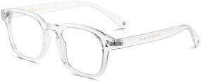 img 4 attached to CNLO Crystal Blue Light Blocking Glasses with UV Protection, Anti-Eyestrain, Lightweight Frame- Unisex